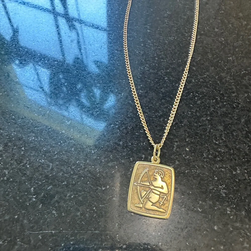 Gold Plated Sagittarius Zodiac Necklace – Astrology Chic - One Size